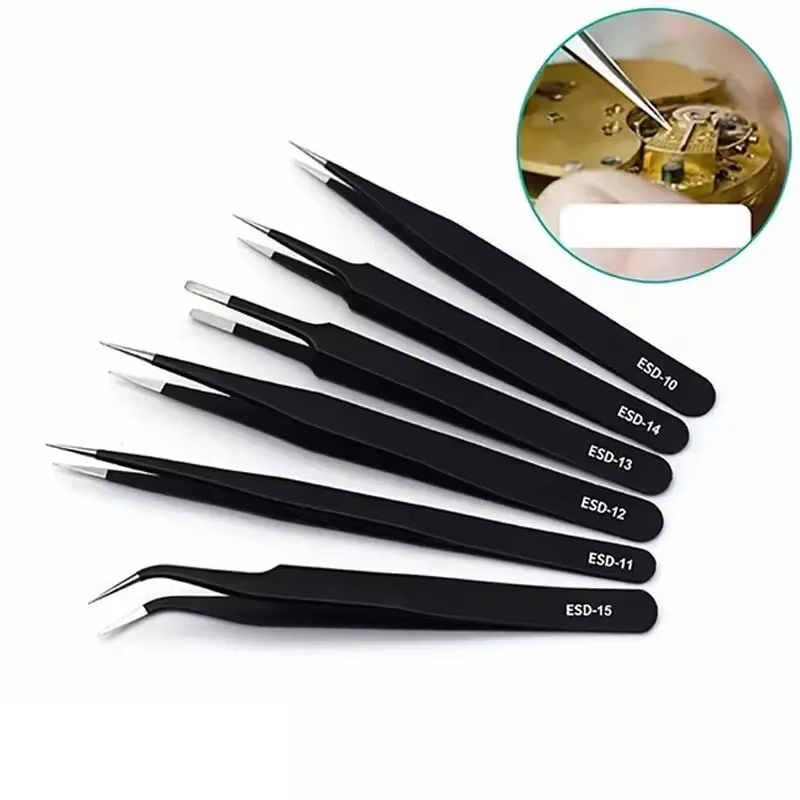 Electronics Repair Tool Kit - Precisie-pincettenset ESD antistatische reparatiegereedschappen voor elektronica-reparatie,
