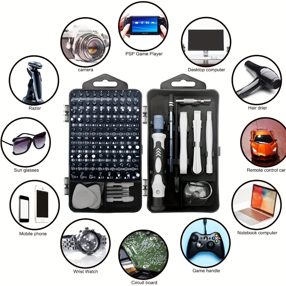 Electronics Repair Game - 115-in-1 Precisie Schroevendraaierset Magnetische Micro Boorbits