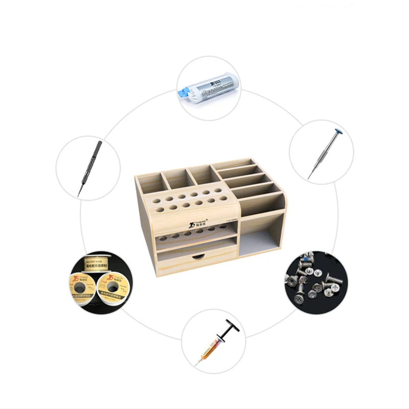 Toolguide Houten Opbergdoos Sc - Electronics Repair Center recensie en prijs