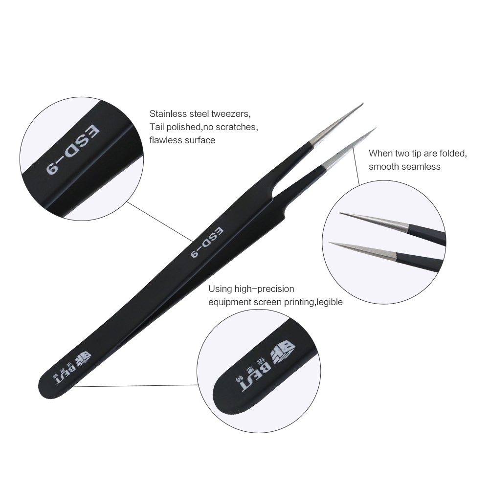 BST-ESD-9 Antistatische pincet - Smd Tweezer Set recensie en prijs